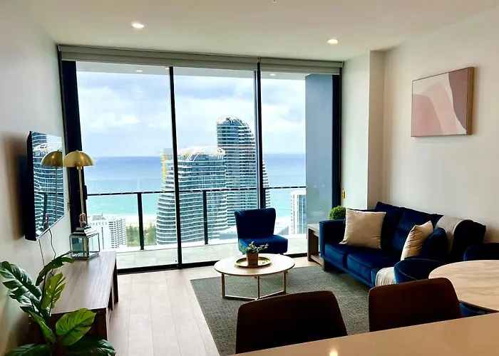 Luxurious 2 Bedroom Apartment In Broadbeach Gold Coast Casino High Floor Ocean View - Gc42