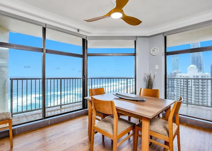 Sky High Beachside Balcony Panorama At Surfers