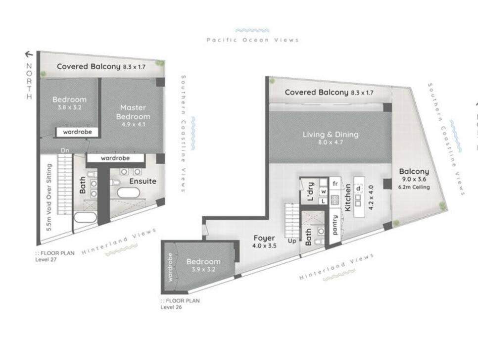 Apartment Air On Broadbeach Beachfront 2level Stunning With 180 Degree Views