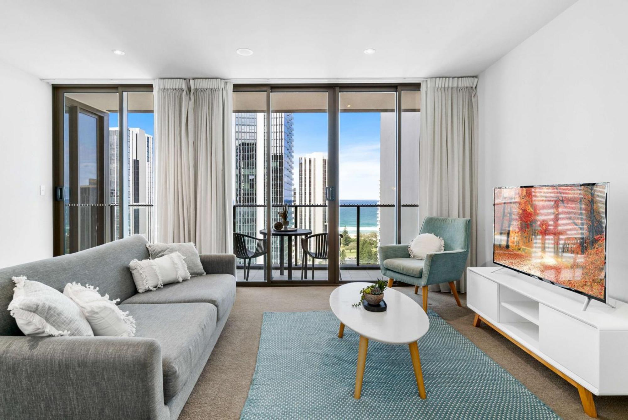 Apartment Elegant 2-bed With Stunning Views, Pool, Bbq, Gym Gold Coast