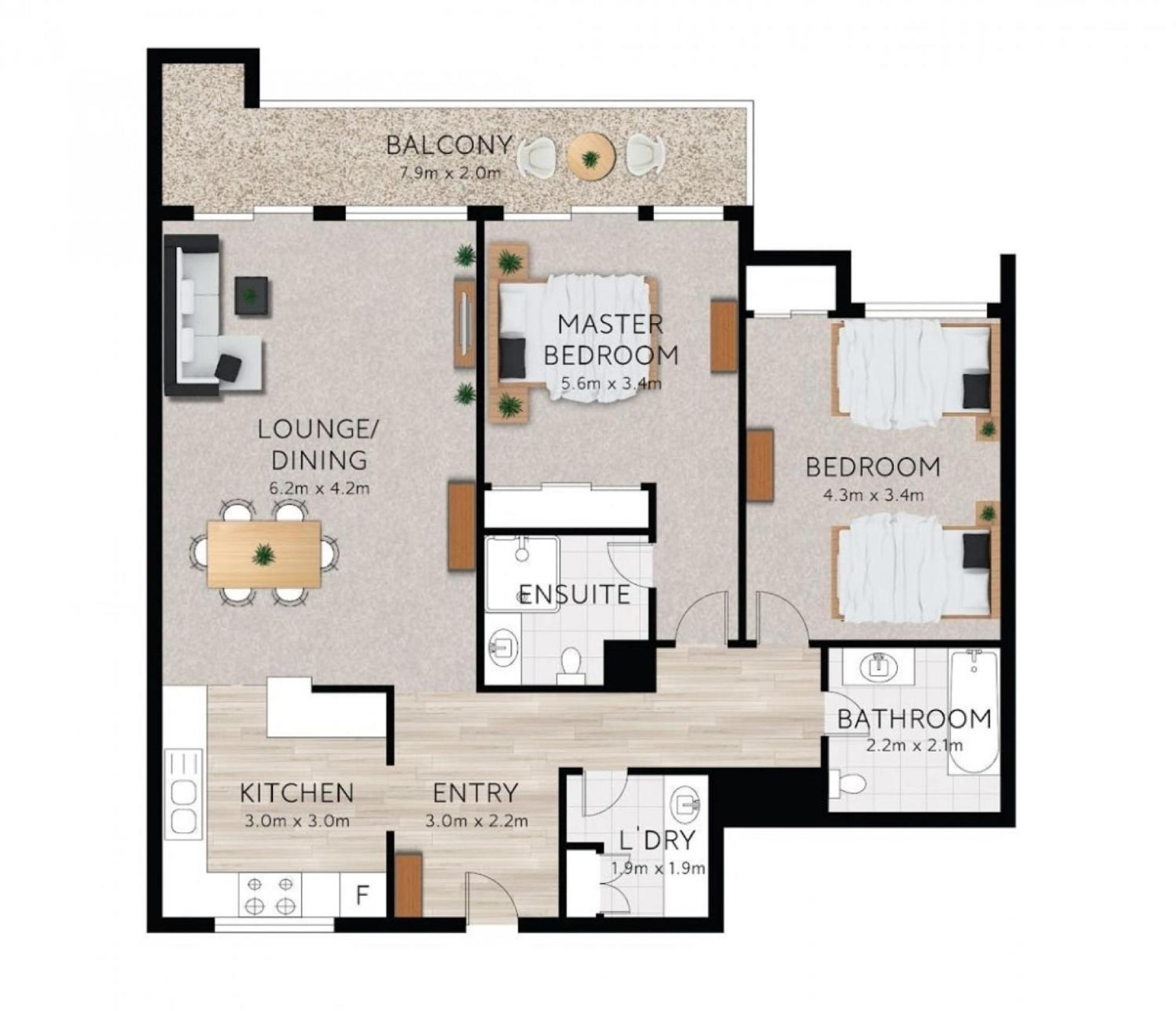 Ocean View 2-bed With Pool, Tennis Court & Bbq Apartment *