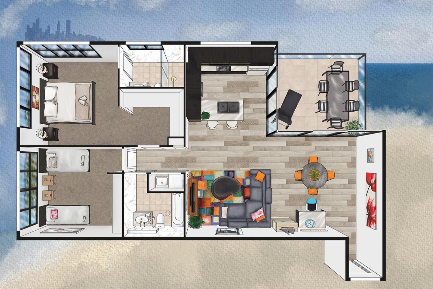 5th Floor Beachside Ocean View With Wi-fi, Pool And Gym Apartment *