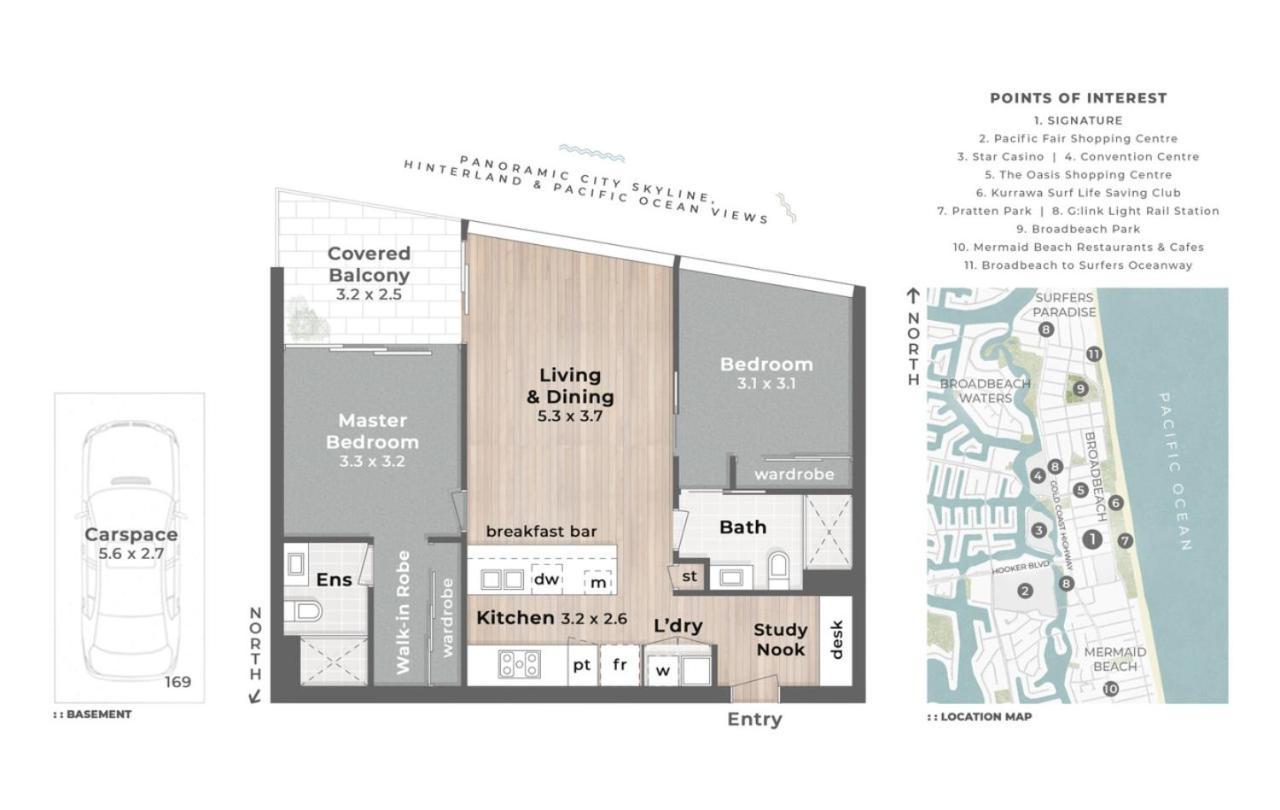 Apartamento The Signature - Brand New Ocean View 2br Unit With Parking Infinity Pool Gold Coast
