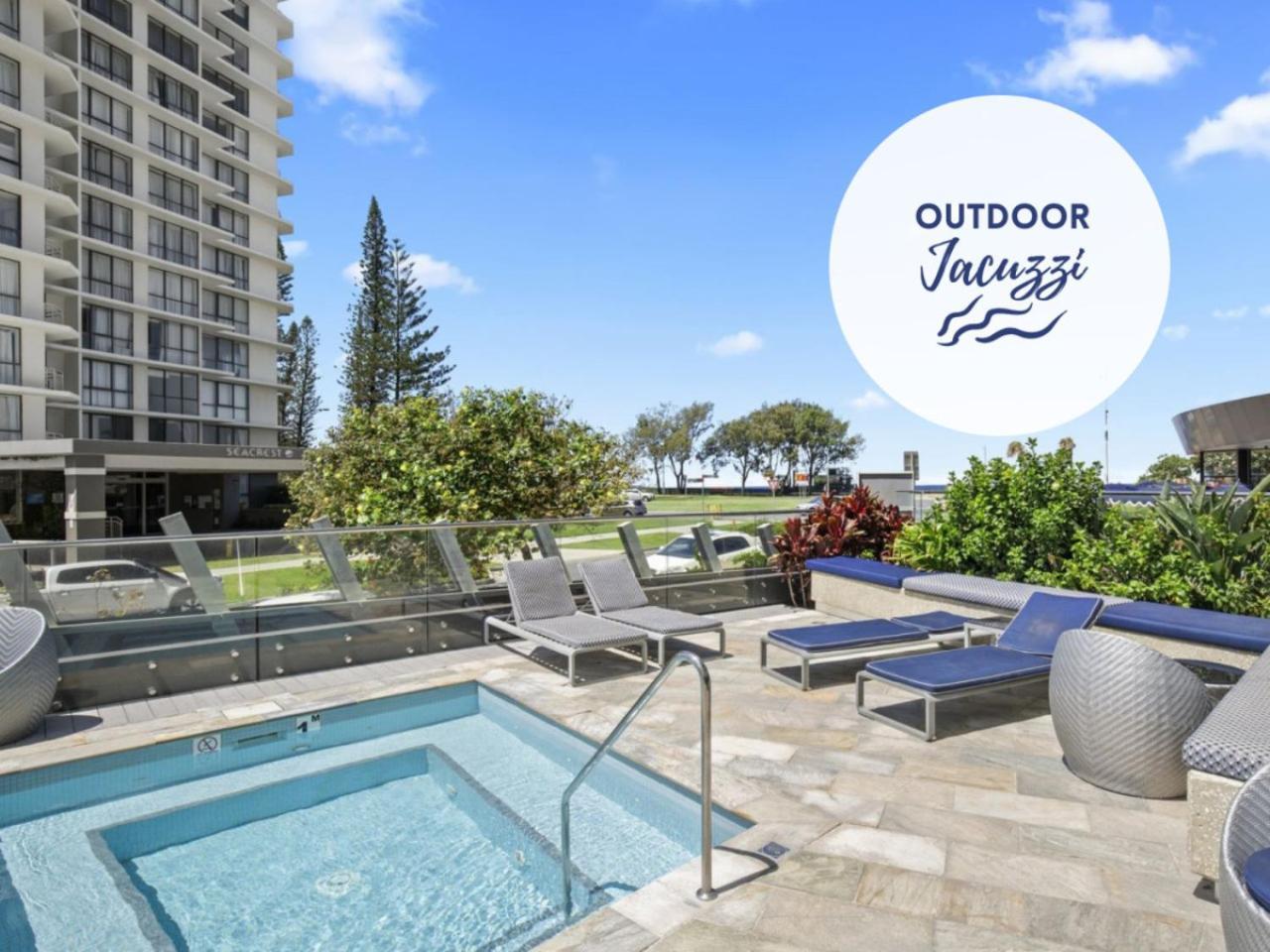 The Beachfront - 22f Skyline And Ocean View With View Pool Gym Sauna