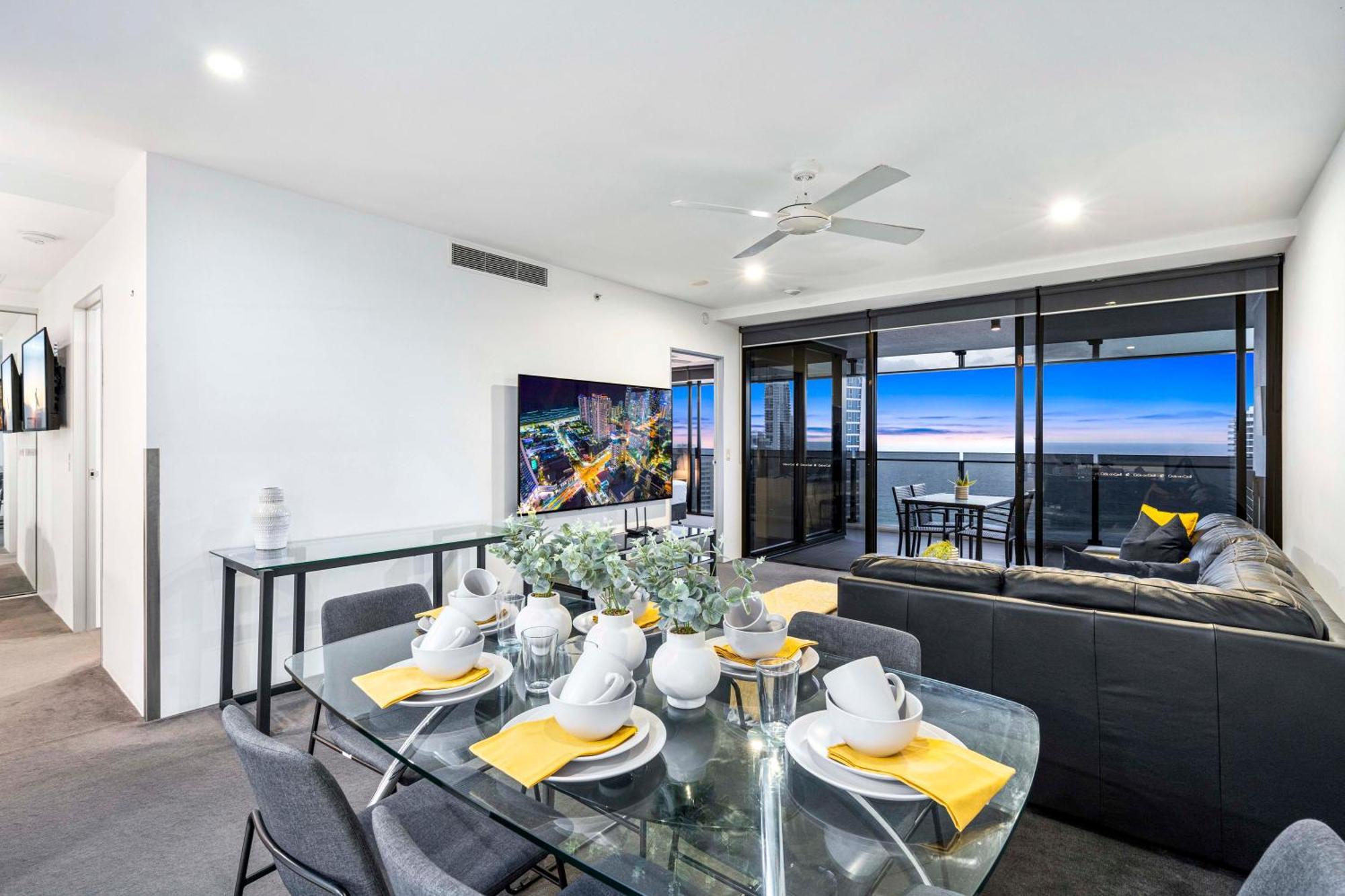 Ocean Views! - One Bedroom With - From Level 9 - Circle On Cavill - Self Contained & Privately Managed - Wow *