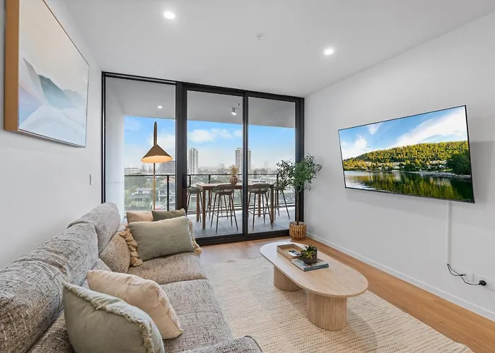 The Haven - Brand New Riverview 2Br With Parking Pool Gym At Surfers Paradise