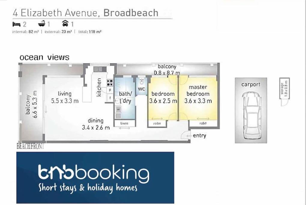 Beachfront Bliss 2 Bd Broadbeach * Gold Coast