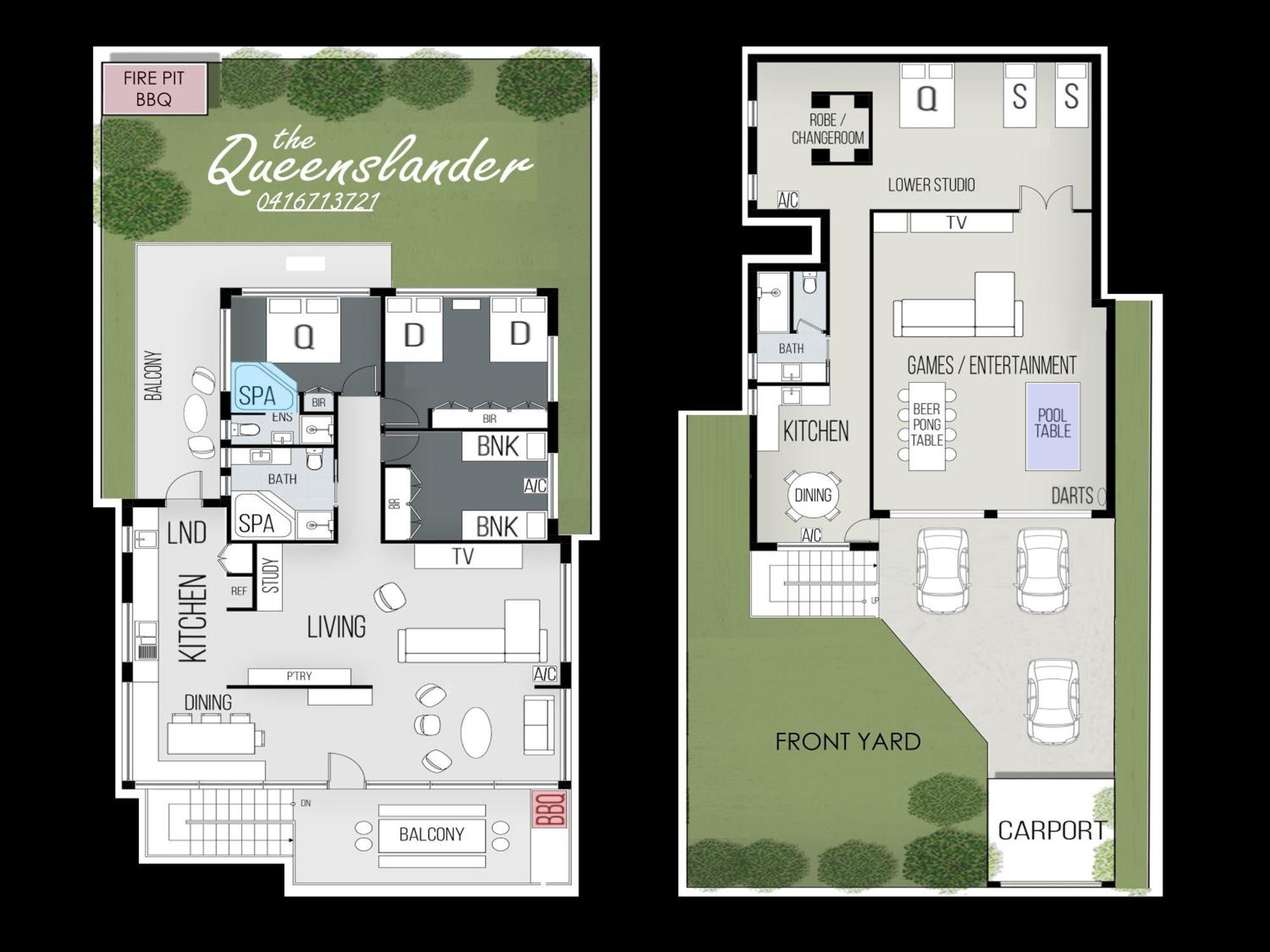 The Queenslander! Complete Entertainer - Huge - Stylish - Games - Full Level Pool - Smokehouse - Secure Parking - Yard #new! Holiday home